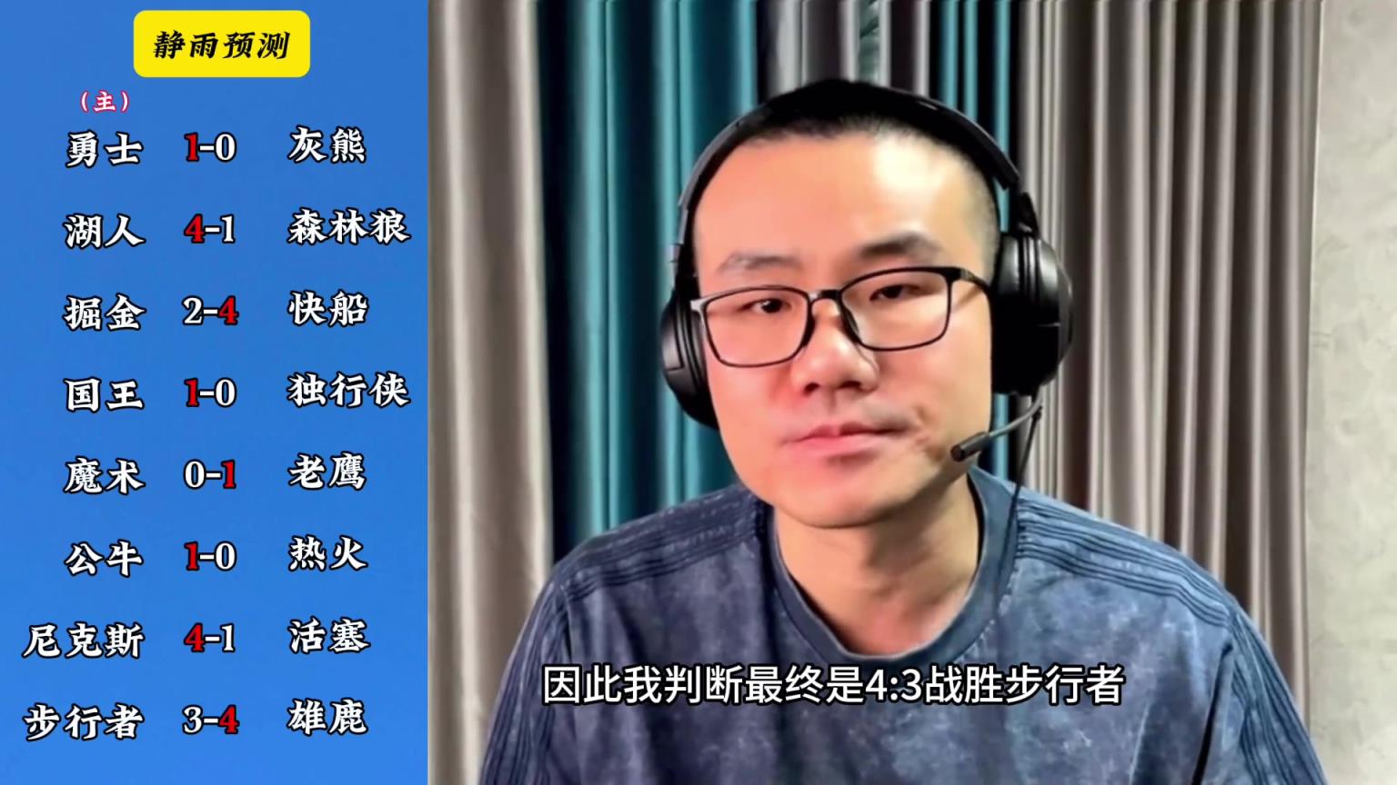你同意嗎？靜雨對(duì)東西部季后賽球隊(duì)的預(yù)測(cè)：勇贏熊 湖船尼鹿晉級(jí)